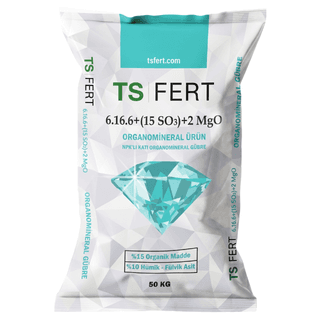 Organo-Mineral 6.16.6 + 15 SO₃ + 2 MgO
